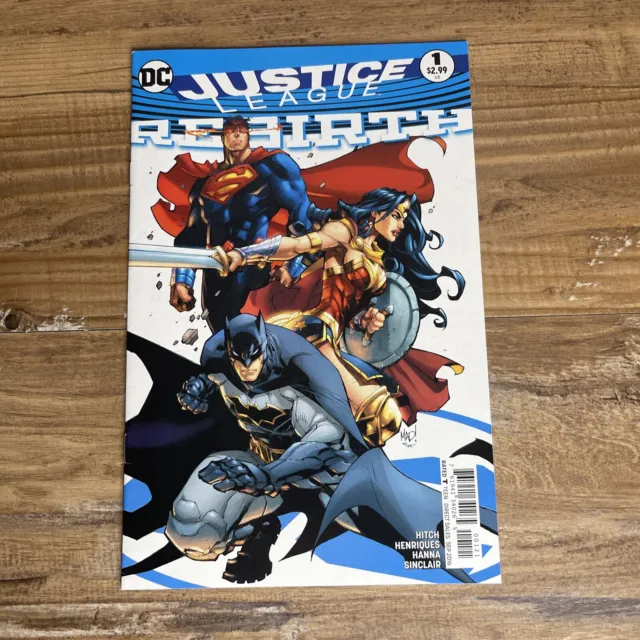 Justice League: Rebirth #1B DC Comics 2016 Batman Superman Wonder Woman Cover
