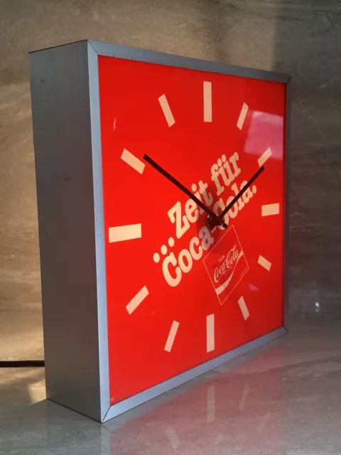 Vintage Coca Cola Uhr Werbung Wanduhr Leuchtreklame 80er Neon Reklame Schild