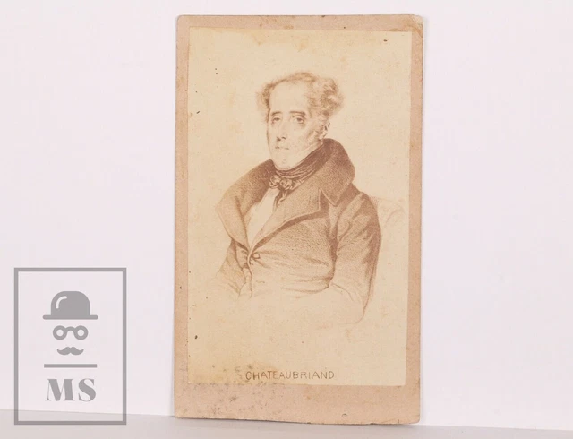 Antique Photocard of French Politician & Writer François-René de Chateaubriand