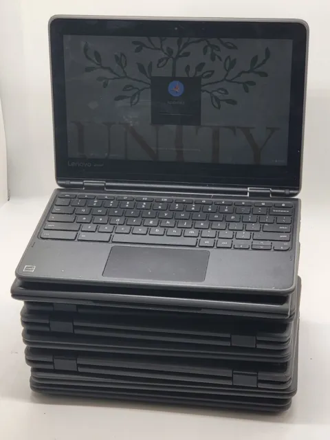 LOT OF 8 Lenovo 300e Chromebook 2-in-1 11.6" TOUCHSCREEN LAPTOP UNTESTED AS IS