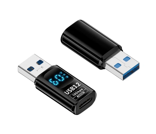 USB A TO USB C LED Display Extension Adapter 10Gbps | Male to Female £7 ...