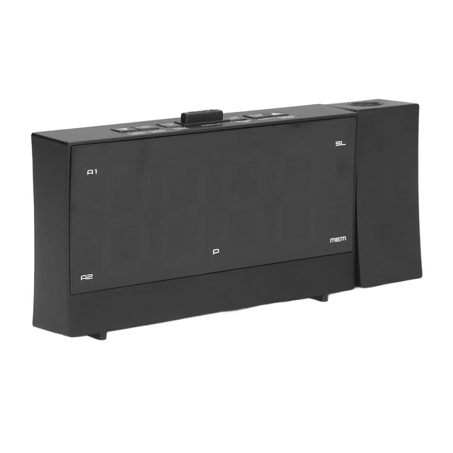 Réveil Digital à Projection LED Réveil FM Multifonctions Avec Double Port USB Po