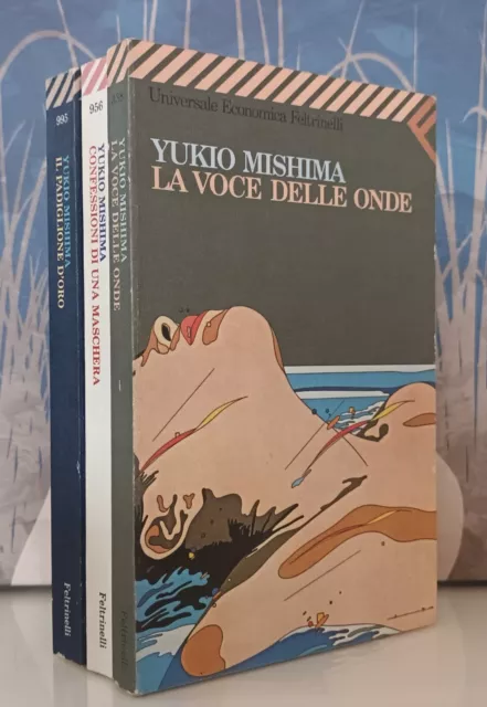 Lotto 3 libri YUKIO MISHIMA - Padiglione d'oro, La voce delle onde, Maschera