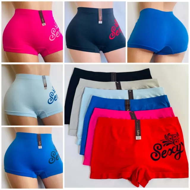 WOMEN'S BOYSHORT SHORT Sport Yoga Shortie 6/12 Panties Underwear Boxers  Knicker $17.57 - PicClick