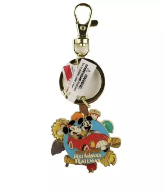 Disney Parks Mickey & Minnie's Runaway Railway Spinner Keychain