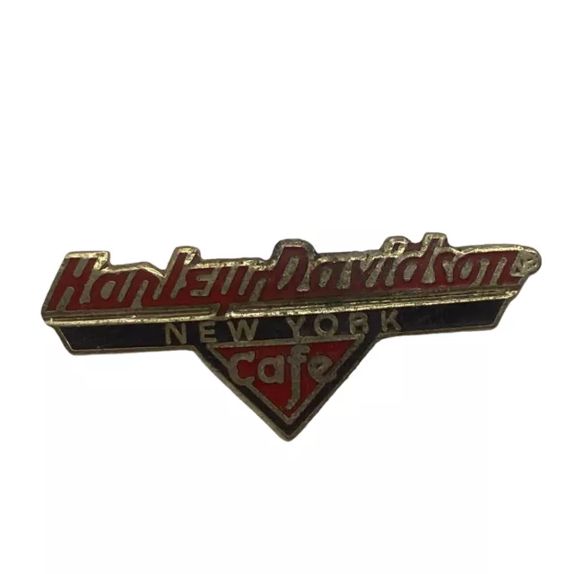 VTG Harley Davidson New York Cafe Travel Souvenir Pin Badge Biker Jacket Vest