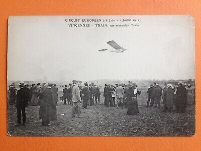 CPA aviation 94-vincennes pilot emile train 1911 on train monoplane
