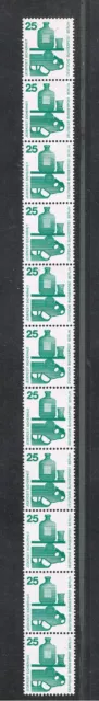 Unfallverhütung 11er Rollenanfang 405A Ra 25/1000 schwarz, postfrisch ungeknickt