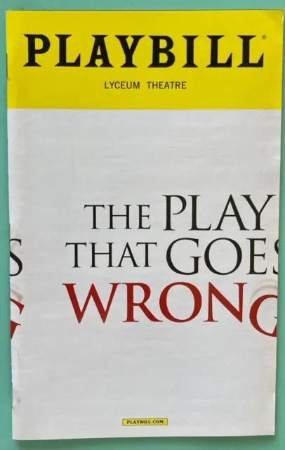 Playbill  The Play That Goes Wrong Henry Lewis Jonathan Sayer Henry Shields 2017