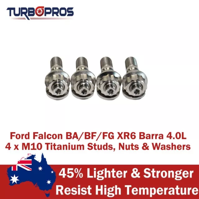 Titanium Exhaust Manifold To Turbo Stud Kit For Ford Falcon XR6 BA/BF/FG Barra