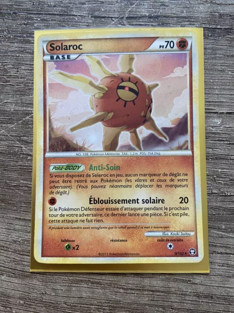 Carte Pokémon HOLO RARE Solaroc 9/102 HGSS Triomphe (2011) FR