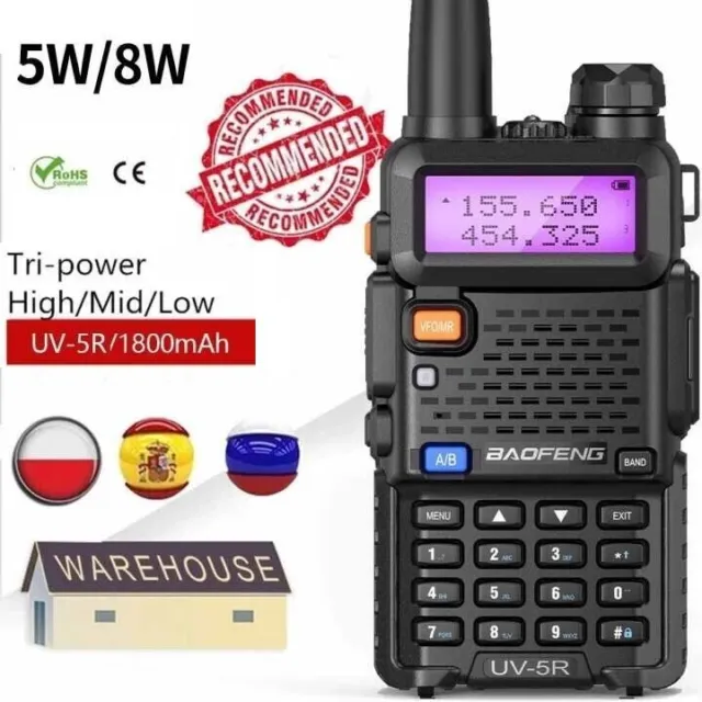 Dual-band Walkie Talkie UV-5R II Baofeng Two Way Radio FM Interphone UHF VHF 3