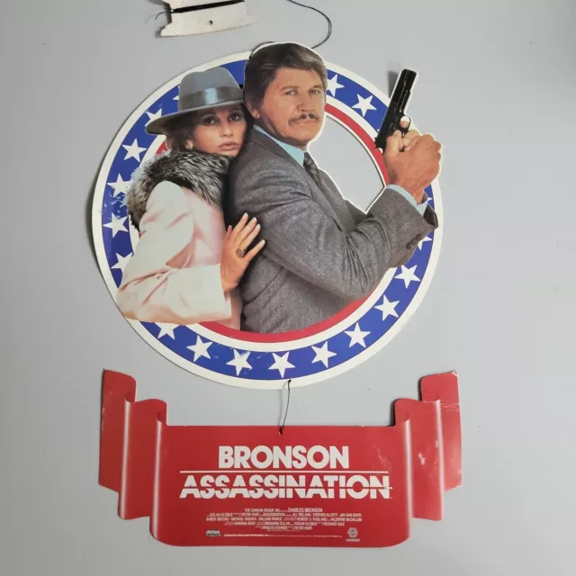 CHARLES BRONSON ASSASSINATION Video Store Promo Display Hanging Mobile 2 SIDED