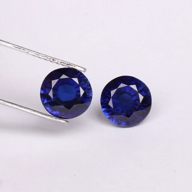 Coppia Di Pietre Preziose Sfuse Certificate Tanzanite Blu - Foto 8