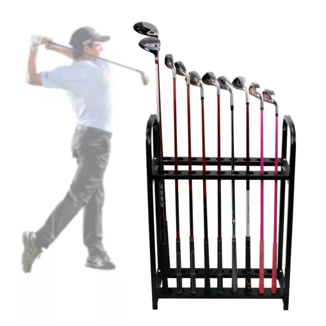 Golf Club Organizer 18-hole Golf Club Holder Rack Golf Club Ground Display Stand