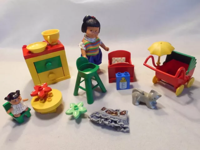 LEGO DUPLO BAMBOLE grandi - Marie con bambino nella cameretta dei bambini  con passeggino EUR 48,00 - PicClick IT