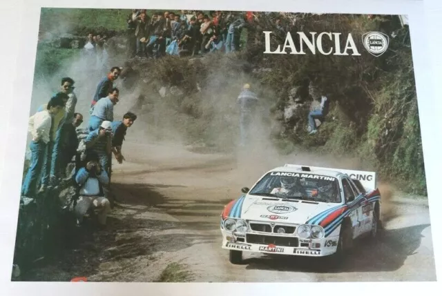 Affiche Ancienne Originale Concession Lancia  Rally 037 Martini Monte Carlo