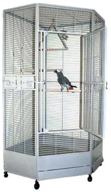 3 Color, NEW Large Corner Parrot Bird Wrought Iron Bird Cage Size R30”X64”H 250