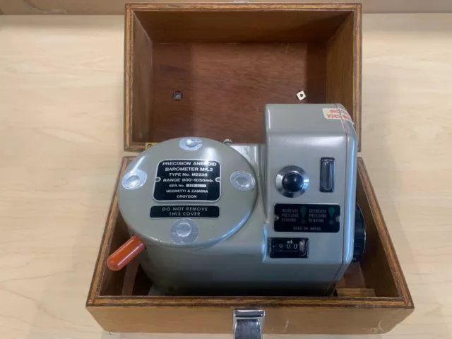 Used Negretti Zambra Mk2 Type M2236 900-1050Mb Precision Aneroid Barometer Used Negretti Zambra Mk2 Type M2236 900-1050Mb Precision Aneroid Barometer