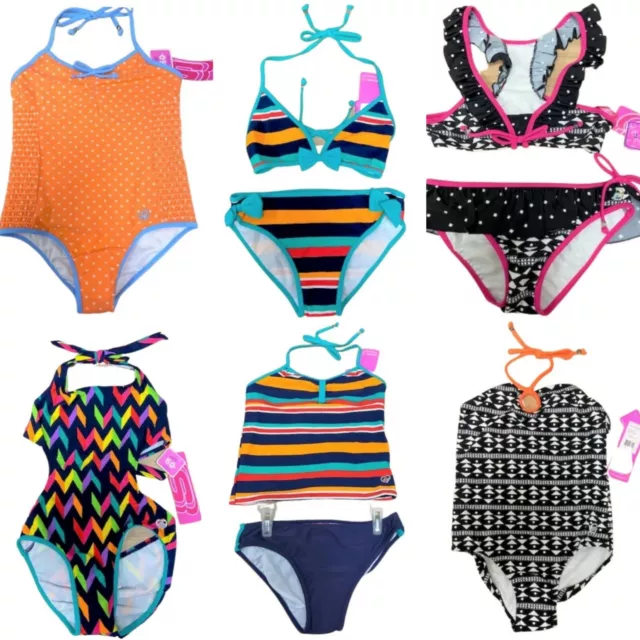 Skechers Swimsuit Swimming Costume Bikini UPF-50 Designer Swim Club Girls BNWT