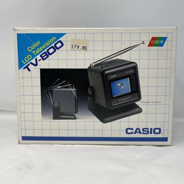 PORTABLE TV VINTAGE Casio JY-70 LCD Color Television Tested