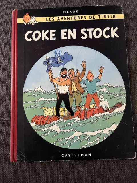 Edition originale album Tintin Coke en stock n°1843 1958 B24 Belgique EO Hergé