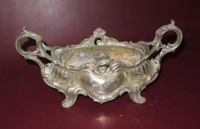 Antique Double Handle Louis XV Style DEPOSE 260 French Silverplate Vase Planter