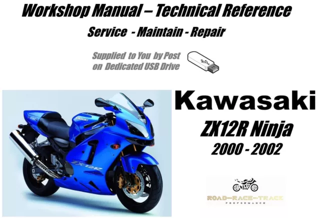 Workshop Manual USB Kawasaki ZX12R Ninja 2000 - 2002