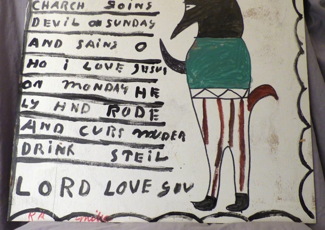 R A Miller Folk Art Paint on Wood ORIGINAL Acquired Directly from ARTIST 4