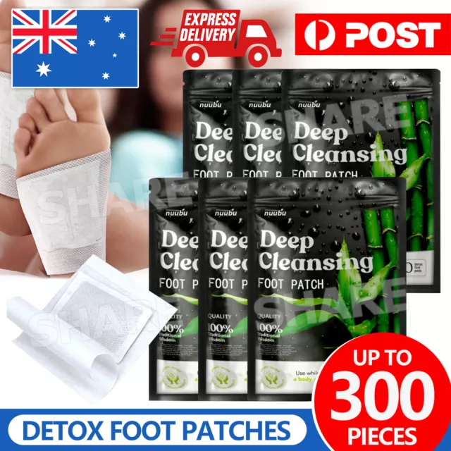 300pcs NUUBU Detox Foot Patches Pads Natural plant Toxin Removal Sticky Adhesive