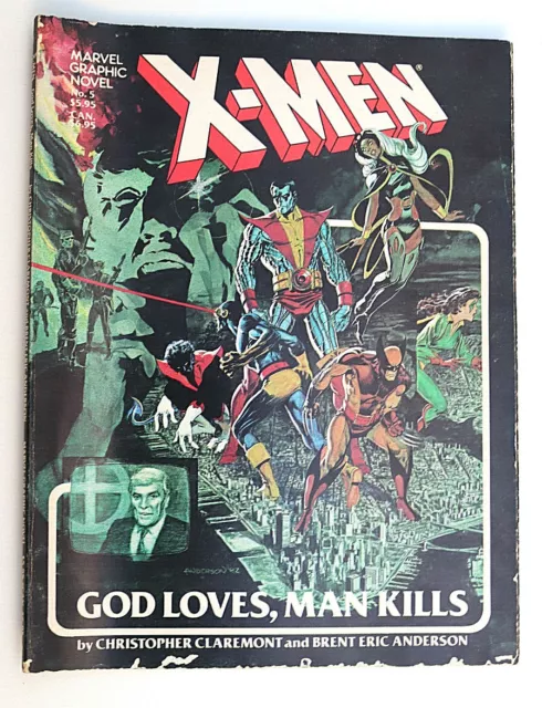 Marvel Graphic Novel #5 — X-Men: God Loves, Man Kills 1982 GN Comic 1ST PRINTING