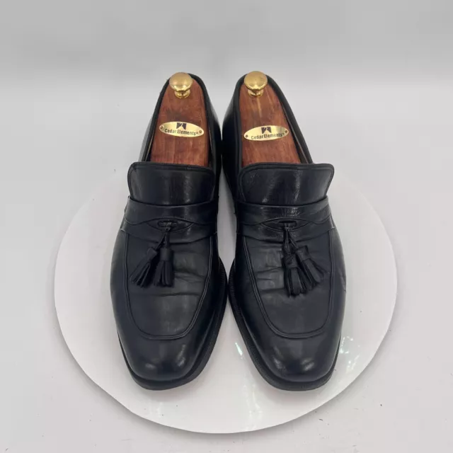 BALLY ROYAL MEN Size 11D Black Leather Tassel Slip On Loafer Dress ...