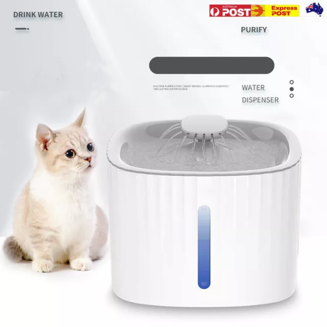 Pet Water Fountain LED USB Automatic Electric Dog/Cat Drinking Dispenser/Filter