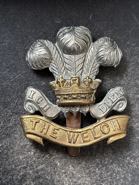 Fibbia Cintura Cerimoniale Originale Esercito Britannico RWF Royal Welch Fusiliers