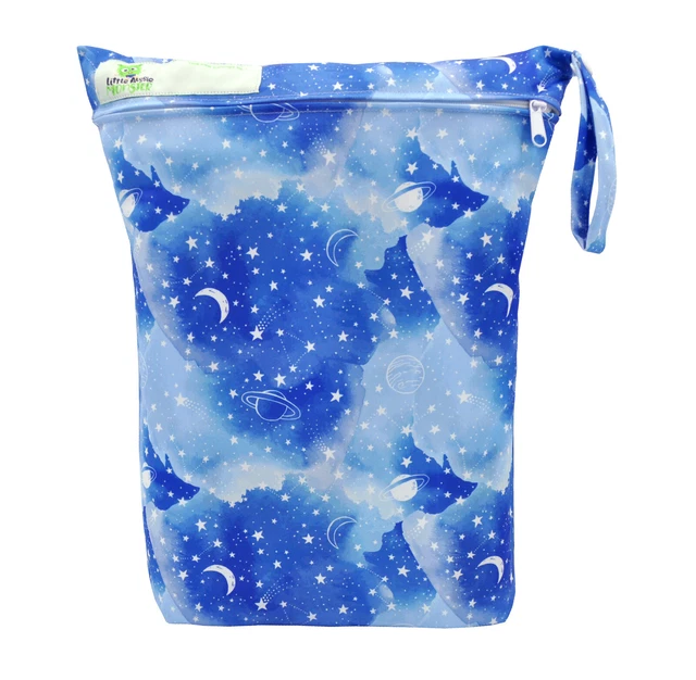 Reusable Multiuse Wet Bag For Cloth Nappy/Diaper Swimmers Blue Galaxy