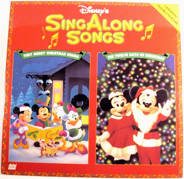 DISNEY'S SING ALONG SONGS Laserdisc TWELVE DAYS & VERY MERRY CHRISTMAS