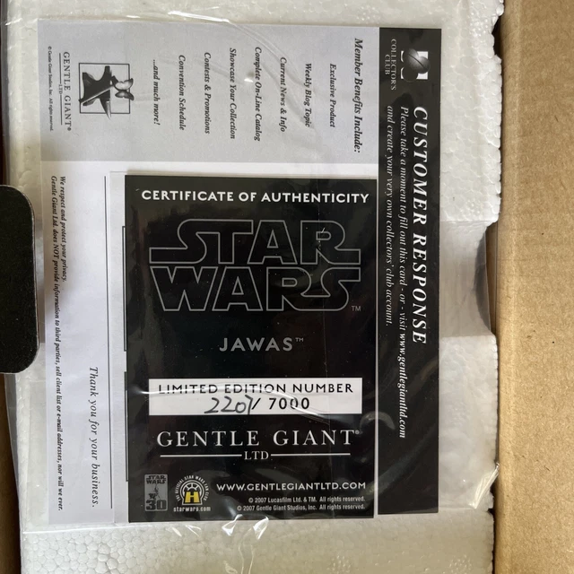 Gentle Giant Star Wars 2007 Jawas/Light Up Eyes Collectible Mini Bust #2207/7000 2