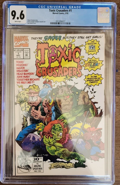 Toxic Crusaders #1 CGC 9.6 1992 Marvel Kieth TV Show 1st Team Appearance