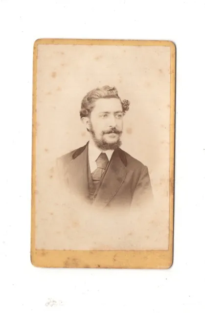 Herm. Henning CDV Foto Herrenportrait - Bornheim bei Frankfurt 1870er