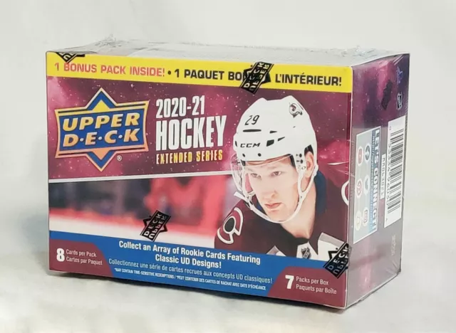 NEW Upper Deck NHL 2020-21 Extended Series Hockey Trading Card SEALED Box Packs