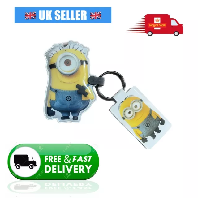 Light Despicable Me Key ring - Minion Keychain - Bag Tags Kids Keyring Torch✅