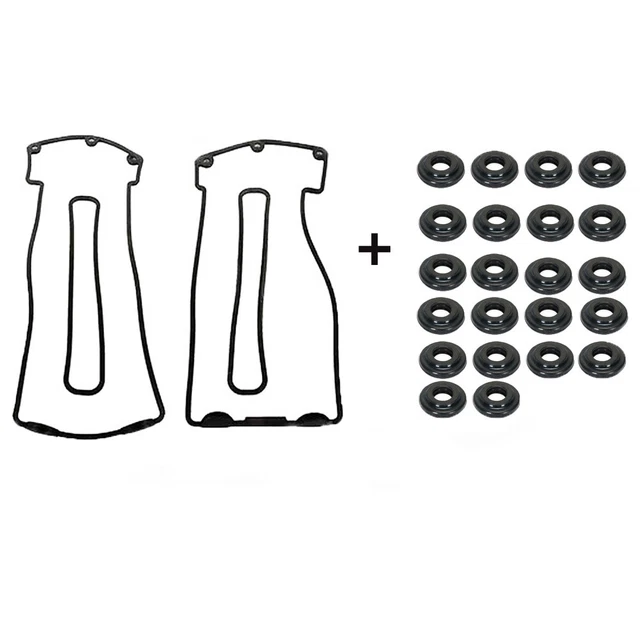 For BMW E38 E53 540i 740i X5 4.4L Valve Cover Gasket Set with Bolt Grommets