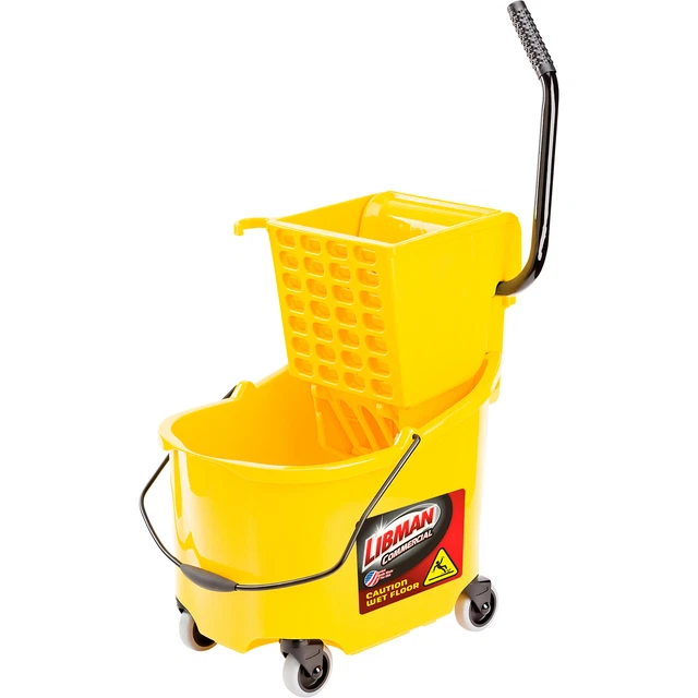 Libman Commercial Mop Bucket and Press Wringer - 32-Quart Capacity, Model# 933