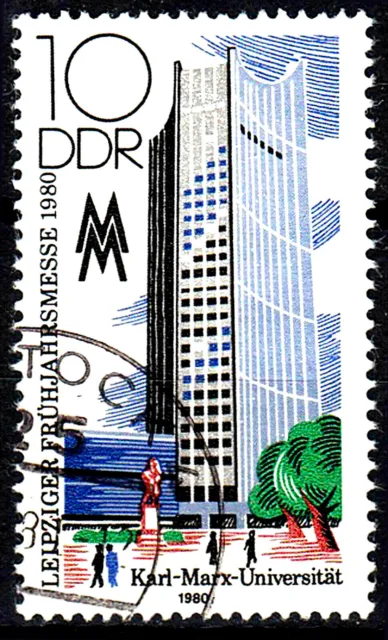 Deutschland DDR gestempelt Uni Universität Karl Marx Architektur Bauwerk / 2155