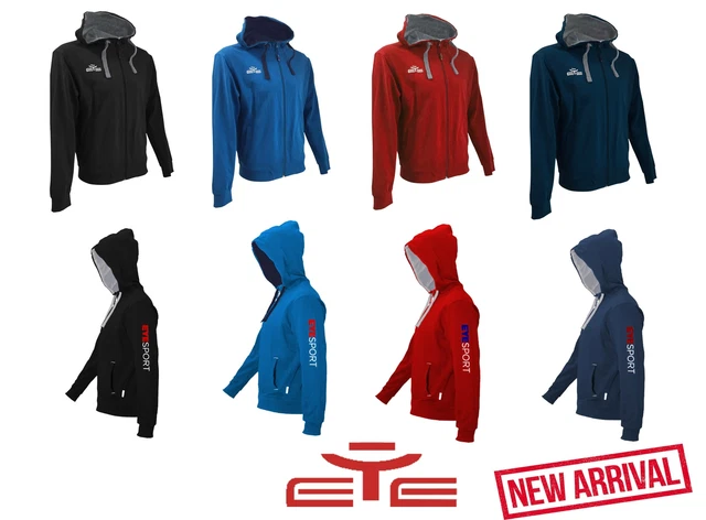 Giacca Tuta Felpa Cappuccio Uomo Donna Eye Sport Fitness Ginnastica Sportiva