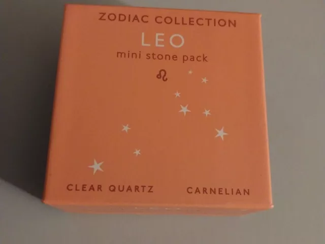 shoppe geo Leo Zodiac Mini Stone Pack (Clear Quartz + Carnelian)