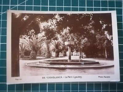 Cpsm Marocco Casablanca Parc Lyautey Bassin Parterres EDT Marti 