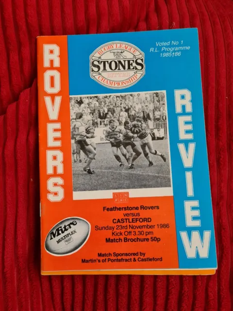 Featherstone Rovers vs. Castleford - 23/11/1986