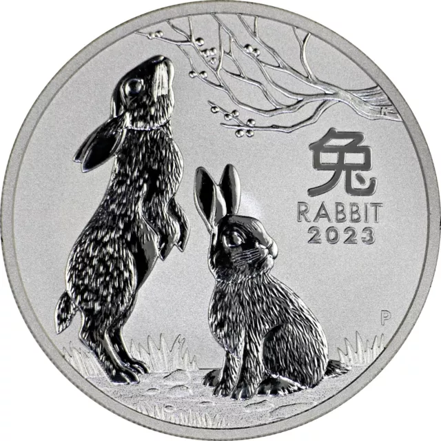 2023 Australia Rabbit Lunar Series III 1 oz .9999 Silver BU Coin in Capsule
