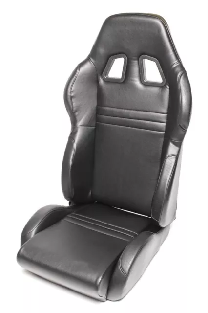 TA Technix Sport Seat half-Shell Passenger Seat Black Faux Leather Right